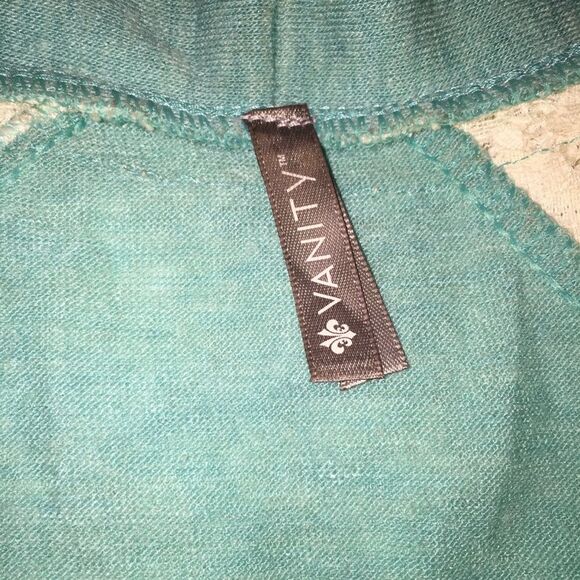 Cream Lace & Mint Green Jacket Medium Open Front Cardigan Jacket Spring - Picture 8 of 9